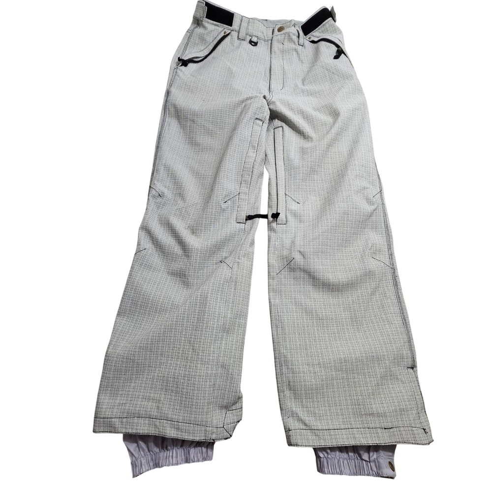 Turbine Snow Pants Mens XL Grey Greenwich Grid Pattern Insulated Ski Trousers *